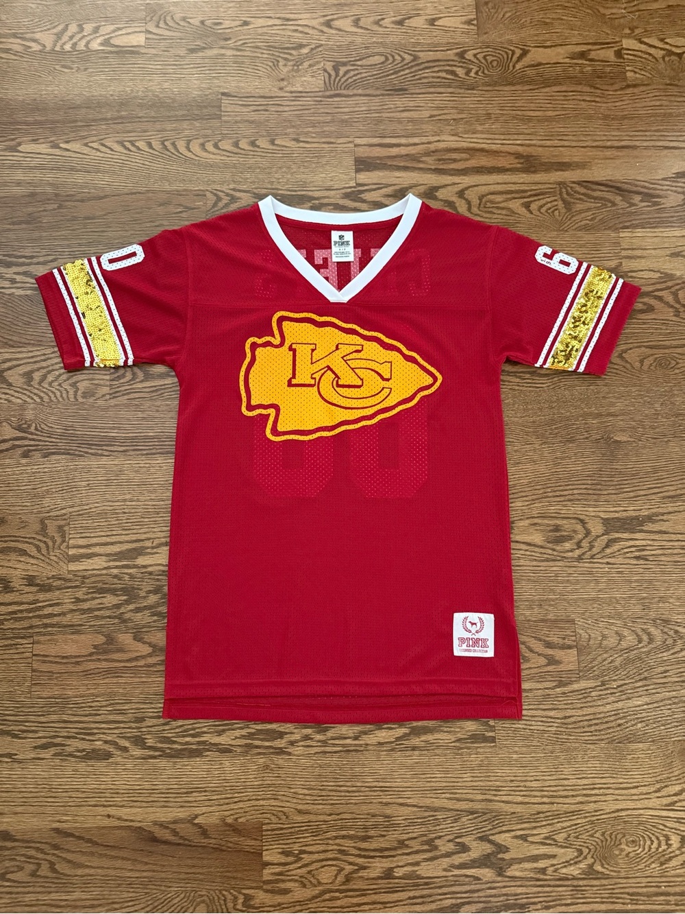Women’s/Juniors Kansas City Chiefs Jersey by PINK Victoria’s Secret. Small NFL